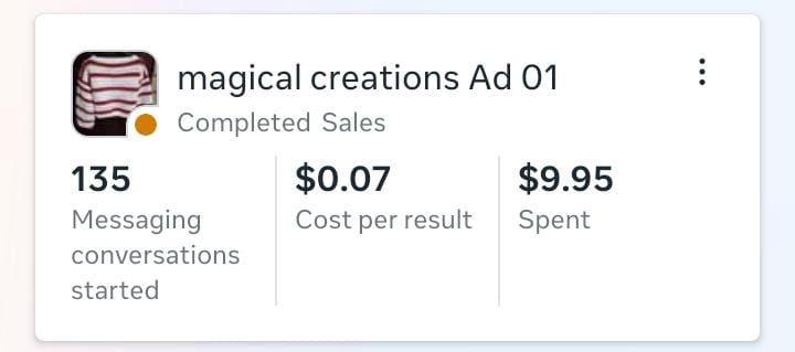 Meta Ads campaign result 04
